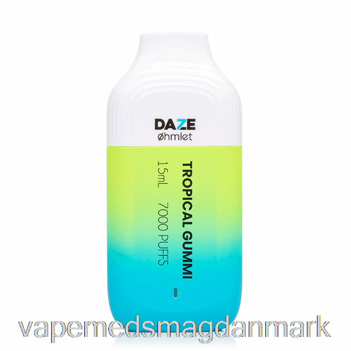 Vape Med Smag 7 Daze Ohmlet 7000 0% Nul Nikotin Engangs Tropisk Gummi
